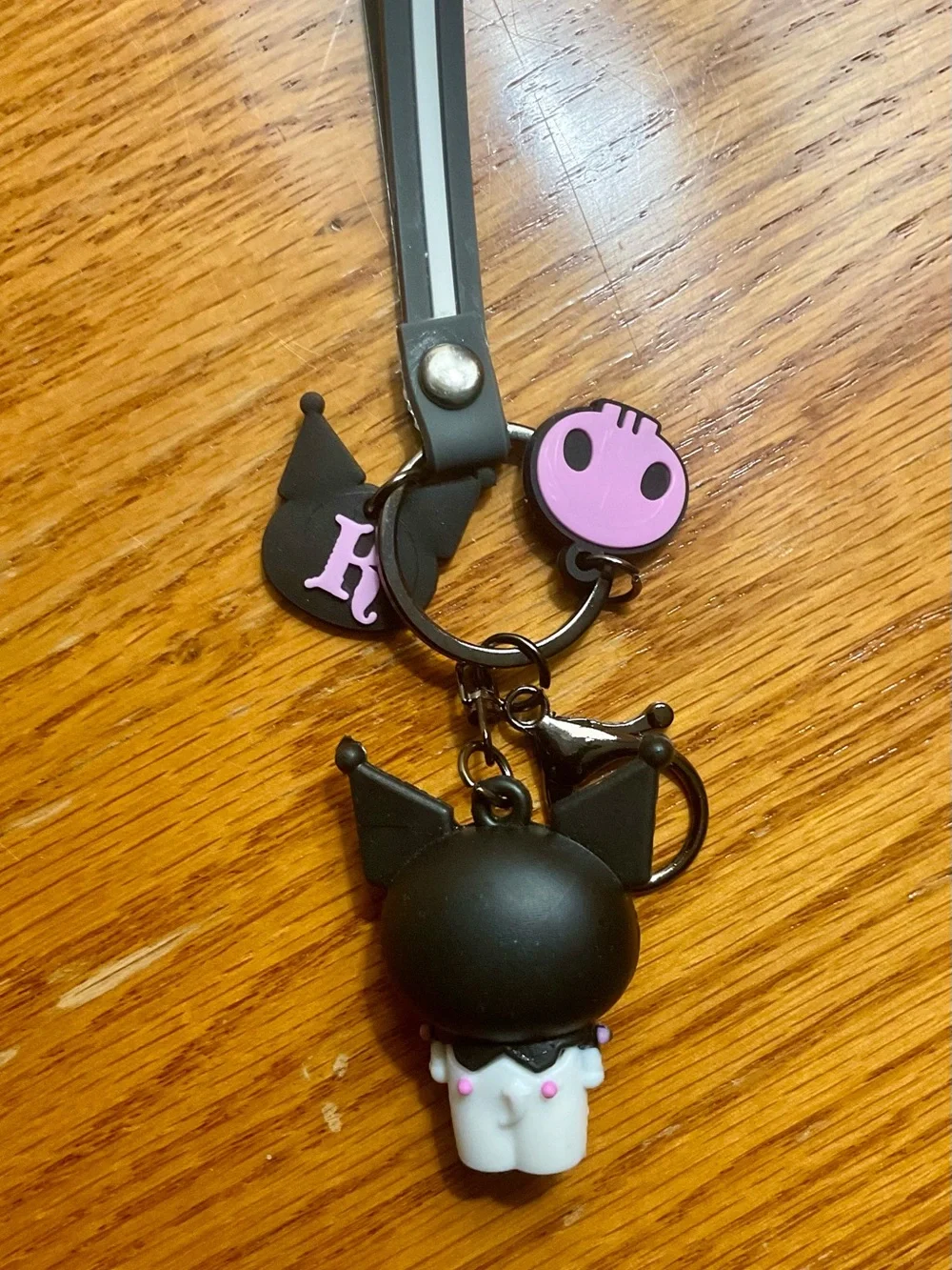 Sanrio Pochacco, Kuromi, and Cinnamoroll mint black aqua Keychain Trio